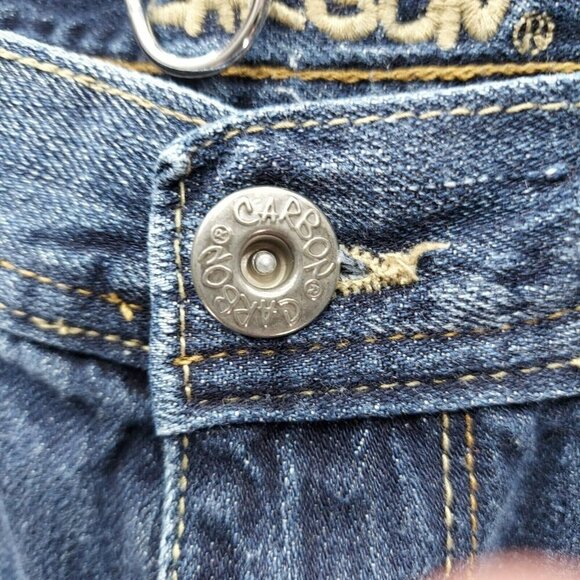 Men's 34x34 Carbon Regular Distressed Washed  Blue Jeans  Actual 34x32 5 Pocket - Picture 10 of 16